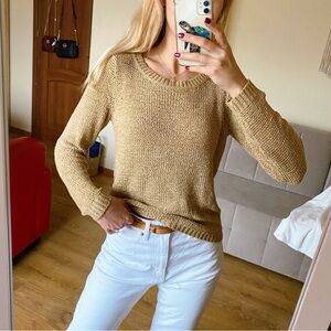 ONLY Tan Knit High-Low Sweater 🍂